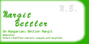 margit bettler business card